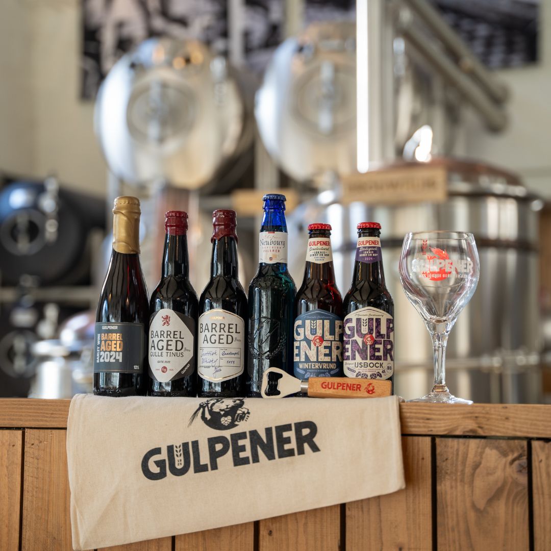 Wijnpakket bij Gulpener brouwlokaal 